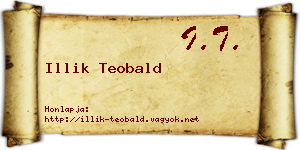 Illik Teobald névjegykártya